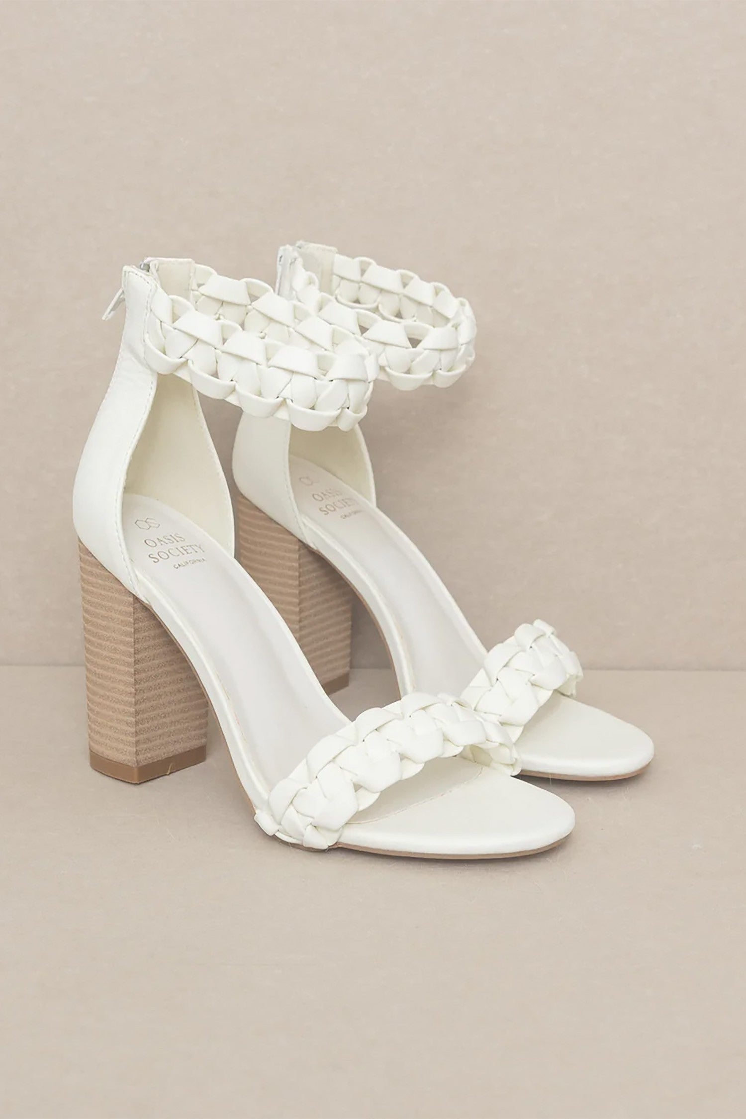 BELADONA BRAIDED STRAP MID HEEL SANDAL