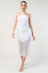 Yudi Halter Midi Dress