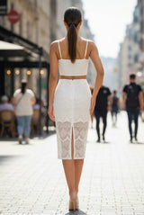 Kaia Crochet Midi Skirt Set