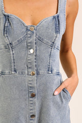 Lina Denim Midi Dress