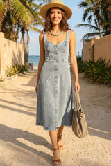 Lina Denim Midi Dress