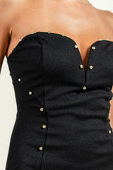 Bella Rhinestone Tube Midi Dress