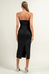 Bella Rhinestone Tube Midi Dress