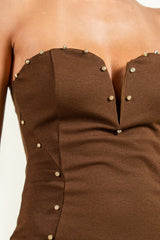 Bella Rhinestone Tube Midi Dress