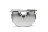 Metallic Arc-shaped Handbag
