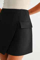 Ava Sleek Wrap Mini Skirt