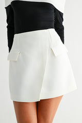 Ava Sleek Wrap Mini Skirt