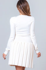 Lila Knit Pleated Mini Dress