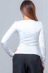 Sabrina Luxe Rhinestone Long Sleeve Top