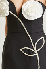 3d Rose With Beading Dress