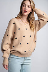 Heart Pattern Sweater