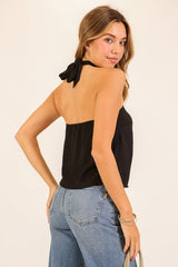 Claudia Metal Ring Halter Top