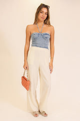 Noah Stretchy Denim Top