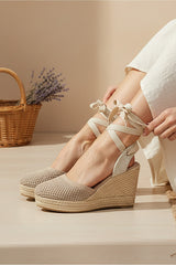 Capri Laceup Wedge