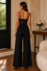 Alice Lace Bodice Wide-leg Jumpsuit