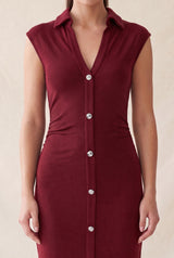 Ruby Button Midi Dress