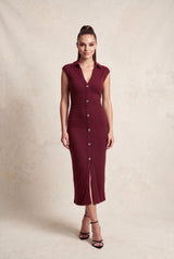 Ruby Button Midi Dress