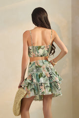 Sage Ruffle Skirt Set