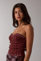 Clara Suede Tube Top