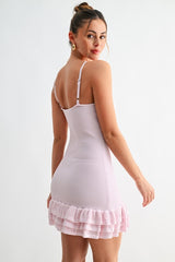 Nova Ruffled Hem Knit Mini Dress