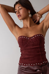 Clara Suede Tube Top