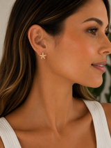 Beaded Starfish Stud Earrings