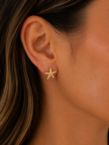 Beaded Starfish Stud Earrings