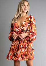 Autumn Long Sleeve Mini Dress