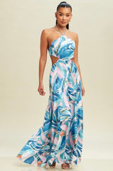 Carmen Tie Back Maxi Dress