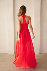 Carolina Cut-Out Halter Maxi Dress
