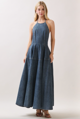 Brigitte Denim Maxi Dress