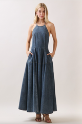 Brigitte Denim Maxi Dress