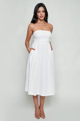 Celina Lace-up Back Midi Dress