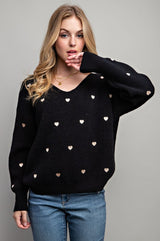 Heart Pattern Sweater