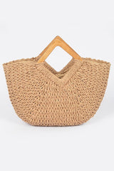 Tulum Wood Handle Tote Bag