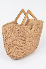 Tulum Wood Handle Tote Bag