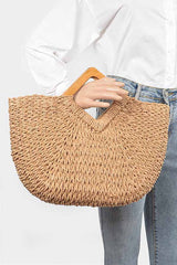 Tulum Wood Handle Tote Bag