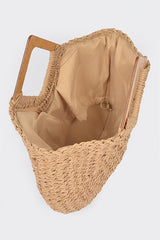 Tulum Wood Handle Tote Bag