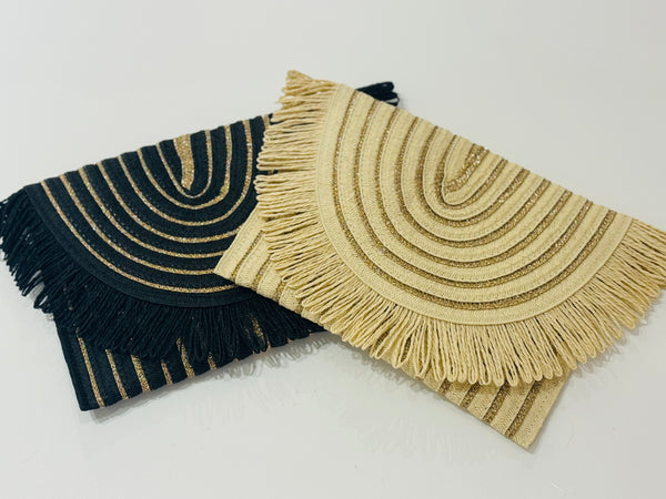 Zoe Straw Envelope Bag