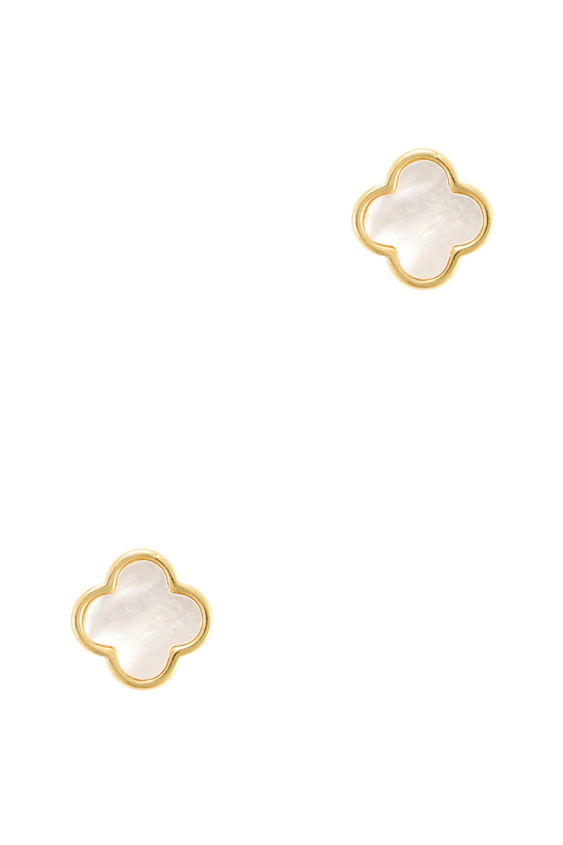 Pearled Clover Earrings