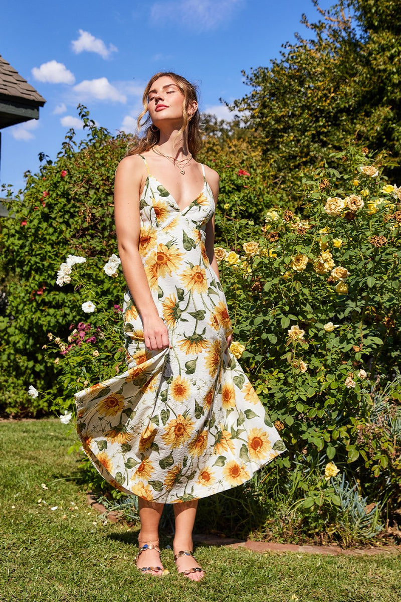 Sunflower Midi Dress