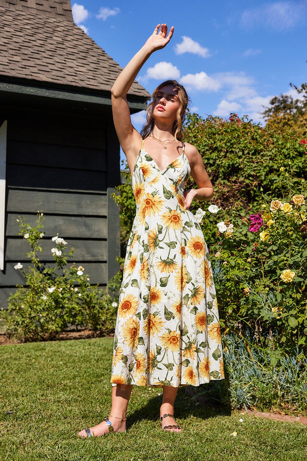 Sunflower Midi Dress