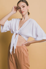 Self-tie Crop Top