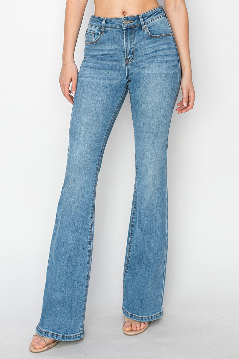 Mid Rise Flare Basic Jeans