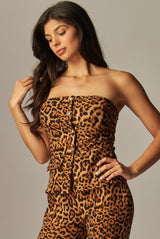 Leopard Strapless Vest