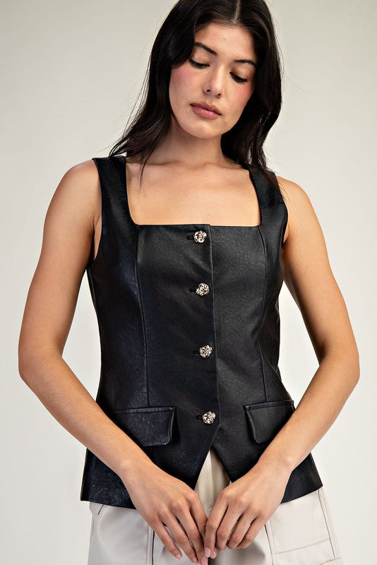 Nina leather Vest