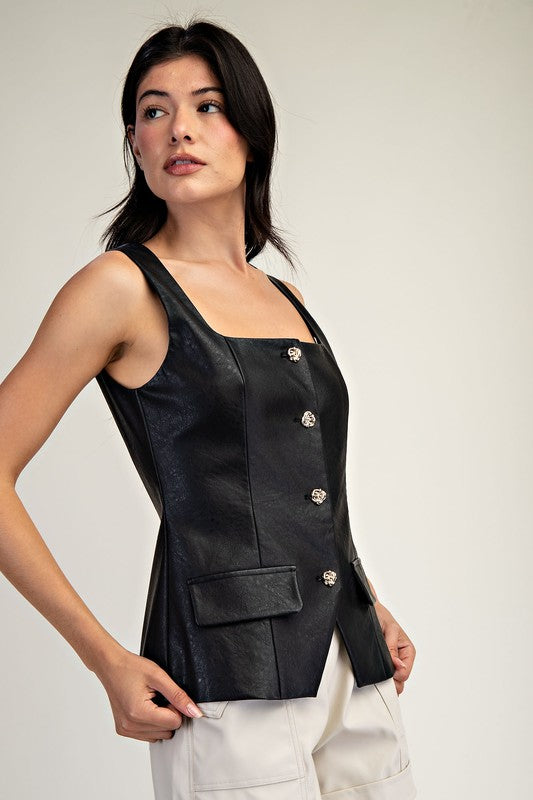 Nina leather Vest