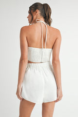 Embroiderd Top and Short Set