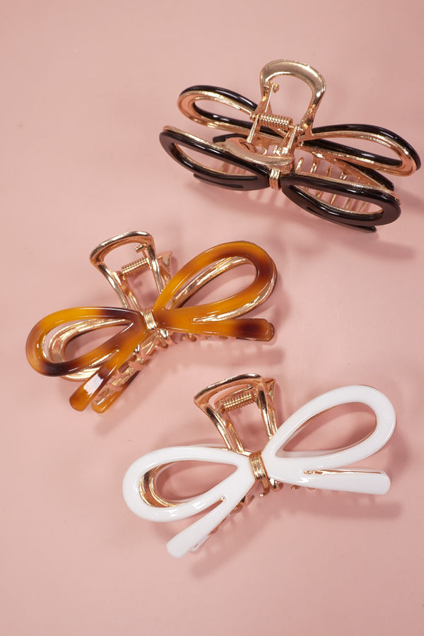 Ribbon Hair Claw Clips