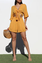 Claire Tie-front Romper